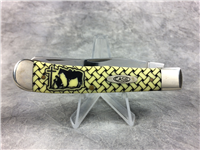 2008 Case 3254 SS Yellow Kneeling Cowboy & Basket Weave Trapper