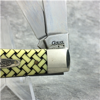 2008 Case 3254 SS Yellow Kneeling Cowboy & Basket Weave Trapper