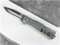 SOG SLIMJIM SJ31-CP Silver AUS-8 Lockback  NEW IN PACKAGE