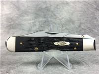 2014 Case BH111 1/2 L Black Buffalo Horn Cheetah Lockback