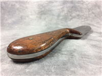 iFORGED KNIVES N2 7-3/4" Wood-Handled Fixed-Blade Knife with Leather Sheath