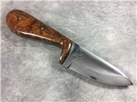iFORGED KNIVES N2 7-3/4" Wood-Handled Fixed-Blade Knife with Leather Sheath