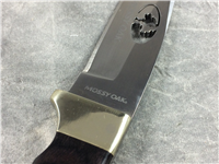 FROST CUTLERY MOSSY OAK 8-1/8" Wood-Handled Fixed-Blade Knife with Leather Sheath