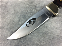 FROST CUTLERY MOSSY OAK 8-1/8" Wood-Handled Fixed-Blade Knife with Leather Sheath