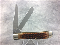 1990 CASE XX BRADFORD, PA 6207 SP SSP Jigged Bone Mini-Trapper Knife