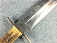 EDGE BRAND Solingen Germany 10-1/4" Stag Original Bowie Knife with Leather Sheath