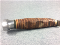 KA-BAR USA 11" Stacked Leather Bowie Knife with Leather Sheath