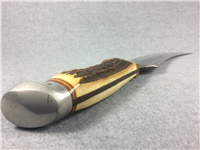 EDGE BRAND Solingen Germany 048 Stag Original Bowie Knife with Leather Sheath