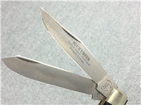 BUCK CREEK Hand Made Smooth Black 2-Blade Trapper