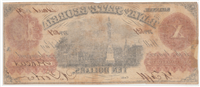 1859 $10 Bank of State of Georgia, Savannah, GA Obsolete Bank Note 