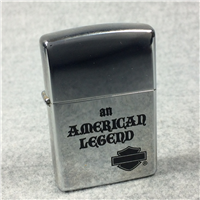 HARLEY-DAVIDSON AMERICAN LEGEND Polished Chrome Lighter (Zippo 250AL, 1991)