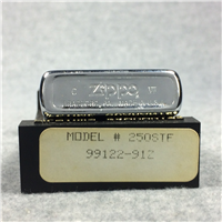 HARLEY-DAVIDSON EAGLE RED BLUE LOGO Polished Chrome Lighter (Zippo 250STE, 1991)