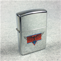 HARLEY-DAVIDSON EAGLE RED BLUE LOGO Polished Chrome Lighter (Zippo 250STE, 1991)