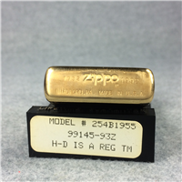 HARLEY DAVIDSON 1955 LOGO Polished Brass Lighter (Zippo, 1992)