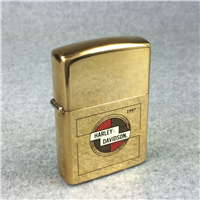 HARLEY DAVIDSON 1957 LOGO Polished Brass Lighter (Zippo, 1992)