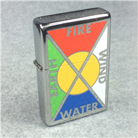 ZIPPO EARTH FIRE WIND WATER Polished Chrome Lighter (Zippo, 2011) SEALED