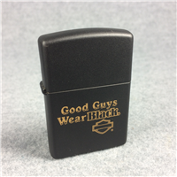 HARLEY-DAVIDSON "Good Guys Wear Black" Matte Black Lighter (Zippo, 1991)