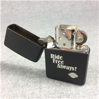 HARLEY-DAVIDSON "Ride Free Always!" Matte Black Lighter (Zippo, circa 1990s)