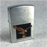 HARLEY-DAVIDSON Eagle Landing Brushed Chrome Lighter (Zippo, 1993) SEALED