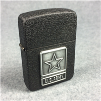 U.S. ARMY STAR LOGO Emblem Black Crackle Lighter 1941 Replica Case (Zippo, 2015) SEALED