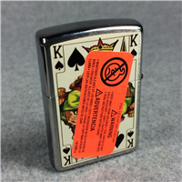 KING OF SPADES Double-Sided Brushed Chrome Lighter (Zippo 28489, 2013)