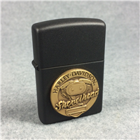 HARLEY-DAVIDSON SHOVELHEAD Emblem Matte Black Lighter (Zippo, c. 1992) SEALED