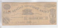 1867 $10 Union Business College Bank  (San Francisco)