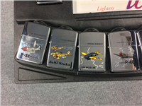 ZIPPO Vintage WWII Aircraft Set of 8 Lighters with Table Top Store Display (Zippo, 1992-1993)