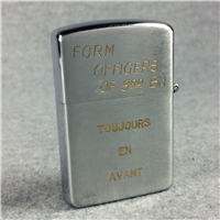 Vintage WELLINGTON 34th Infantry Regiment Brushed Chrome Engraved Lighter