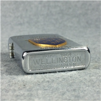 Vintage WELLINGTON 34th Infantry Regiment Brushed Chrome Engraved Lighter