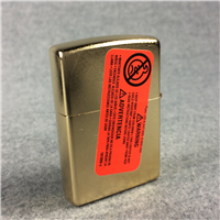 ZIPPO Leather Flame "Gold Dust" Street / Antique Brass Lighter (Zippo, 2015) NIB