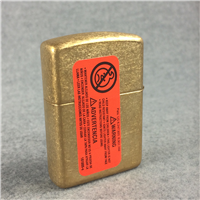 FANNED DISCS Tumbled Brass Double-Sided Armor Case Lighter (Zippo 28541, 2015) NIB