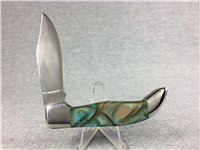 SCHRADE SCHLB1 "Lil' Rascal" Raccoon Teal Swirl Celluloid Single-Blade