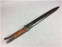 WWII Era 15" Wood-Handled Bayonet with Scabbard