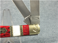 SCHRADE UNCLE HENRY SP5 Red Jig Bone & Pearl Trapper