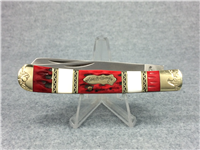 SCHRADE UNCLE HENRY SP5 Red Jig Bone & Pearl Trapper