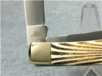 KISSING CRANE KC5209 Ltd Ed Smooth Bone Burnt Zebra Pattern Trapper Knife
