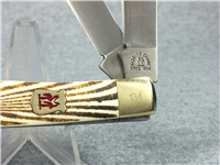 KISSING CRANE KC5209 Ltd Ed Smooth Bone Burnt Zebra Pattern Trapper Knife