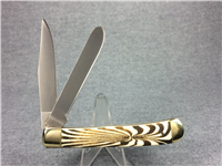 KISSING CRANE KC5209 Ltd Ed Smooth Bone Burnt Zebra Pattern Trapper Knife