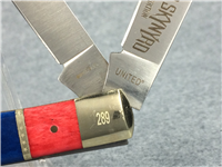 UNITED UC2753 LYNYRD SKYNYRD Limited Edition Red & Blue Bone Trapper Knife