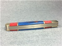 UNITED UC2753 LYNYRD SKYNYRD Limited Edition Red & Blue Bone Trapper Knife