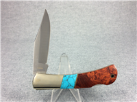 MAGNUM (BOKER) Wood & Turquoise Single-Blade Folding Lockback