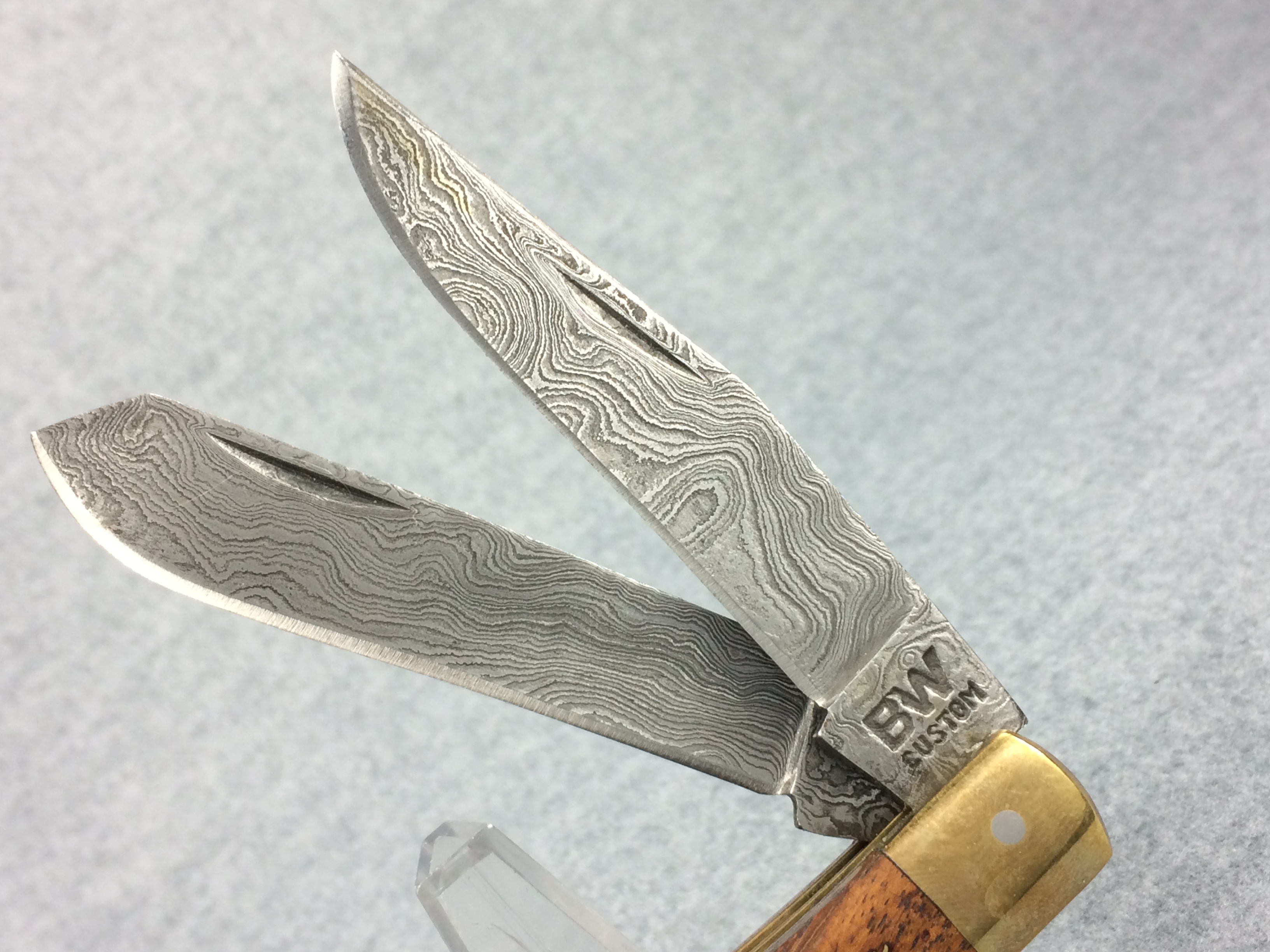 How much is BW CUSTOM Smoky Mtn Knife Works Celtic Clover Wood Damascus ...