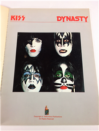 1979 KISS DYNASTY VF4221 Sheet Music & Lyrics Book Piano/Guitar Chords