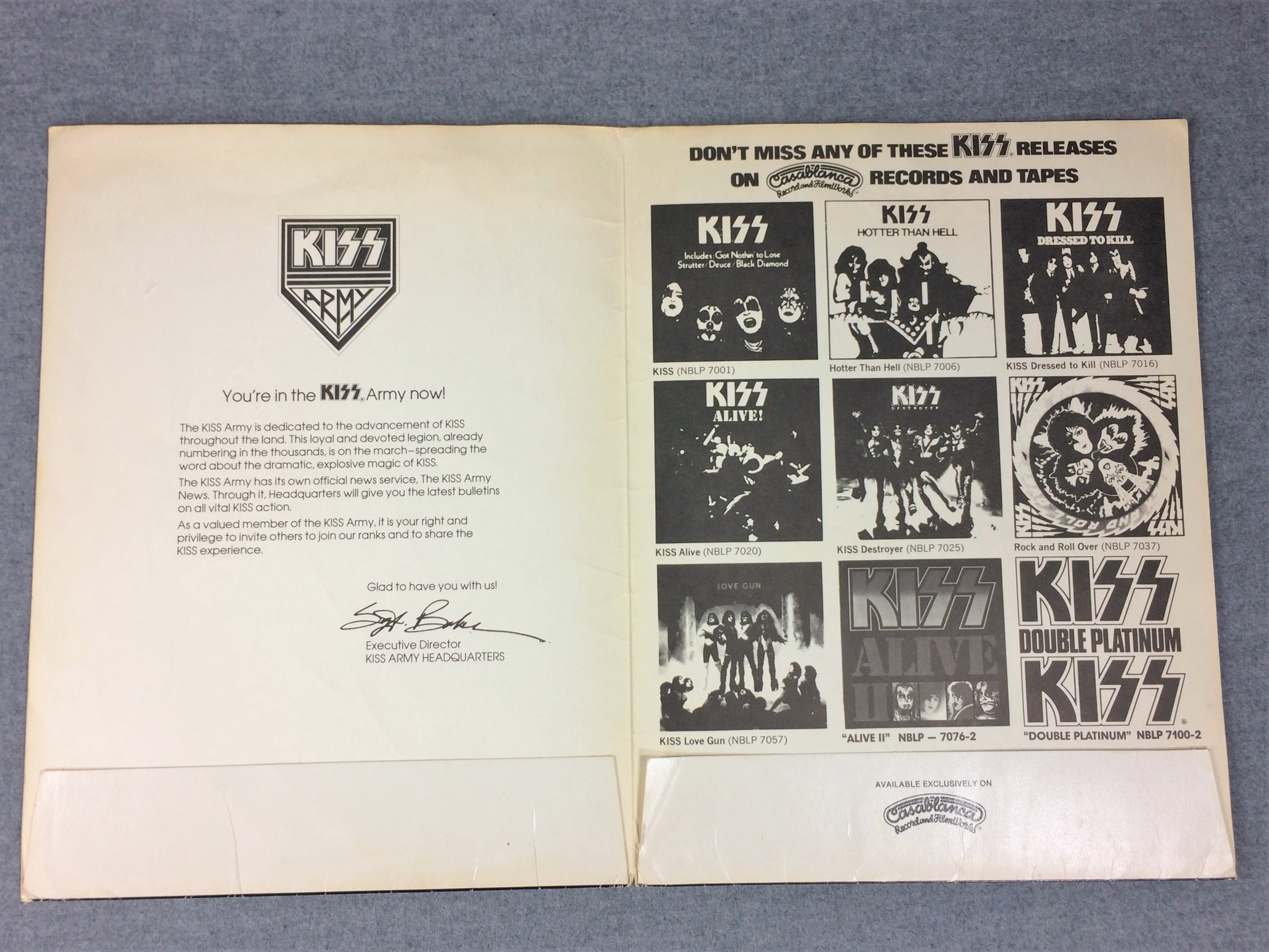 How much is 1976 KISS ARMY Fan Club Welcome Kit Folder with Newsletter ...