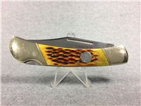 ROUGH RIDER "Tested RR Sharp" Yellow Jigged Bone Lockback