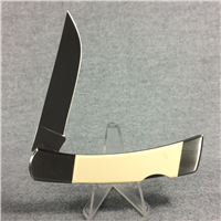 GERBER Scrimshawed Deer 4-1/2" Lockback  with Leather Belt Sheath