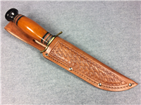 Jean Case Cut Co Little Valley NY Sheath Knife with Leather Sheath