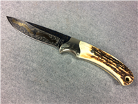 COLT "Real Cowboys Shoot Colts" Handmade Limited Ed Stag 8-1/2" Fixed Blade Knife
