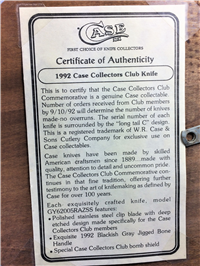 1992 Case GY62005RAZ SS Gray CCC One Armed Man Razor